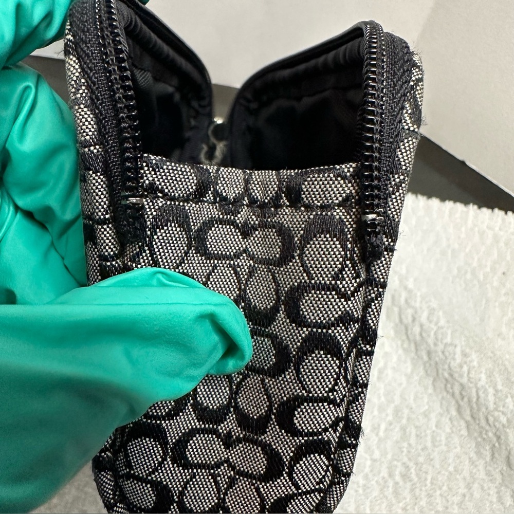 Coach Monogram Black and Gray Toiletry Bag - Picture 12 of 15